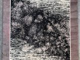 an image of a picture of a black and white painting on a wall