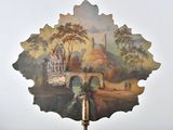 a picture of a painting on the back of a leaf