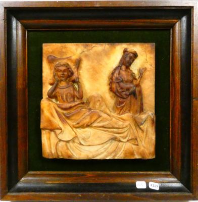 Bas-relief dans l'esprit des albâtres anglais médiévaux, enc…
