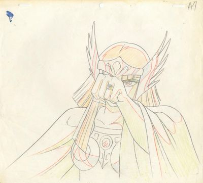 une image représentant le dessin d'une femme aux longs cheveux qui lui cachent les yeux