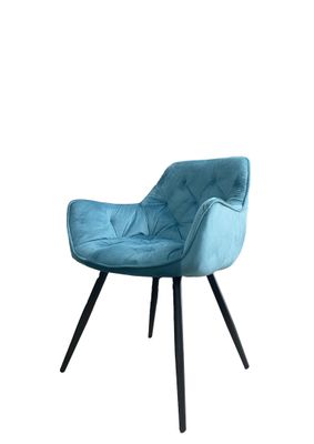Lot de 6 Chaises neuves de salle à manger Capitonnée Velours…