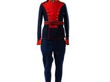 the uniform of a man in a red and blue uniform