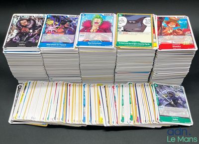 a lot of cards that are stacked on top of each other