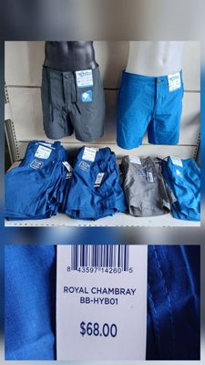 several different pictures of men ' s clothing on display in a store
