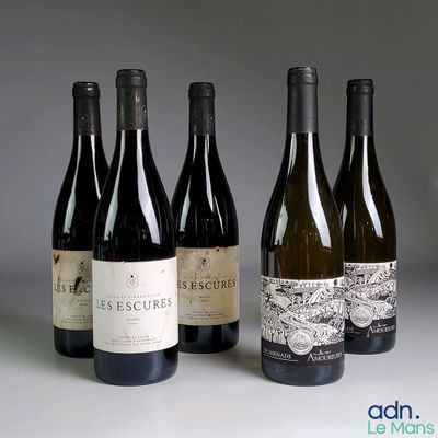 plusieurs bouteilles de vin sont alignées sur une table