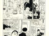 a black and white page of a comic strip with a picture of a man and a woman
