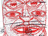 an image of a drawing of a man ' s face on a piece of paper