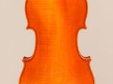 an old violin with a wooden back and a long neck