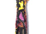 a picture of a knife with a face painted on it