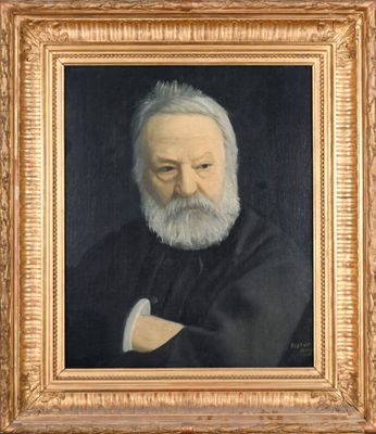 portrait of a man with a white beard in a gold frame