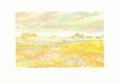 Claude Claude MANOUKIAN (1936-) - A la campagne, Lithographi…