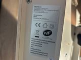 a close up of a white box with a label on it
