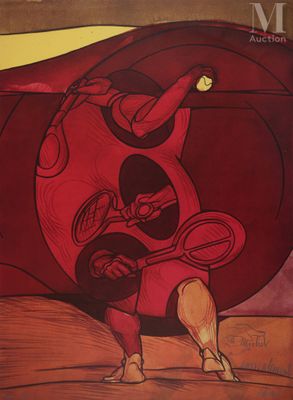 Valerio ADAMI (né en 1935) Les joueurs de tennis