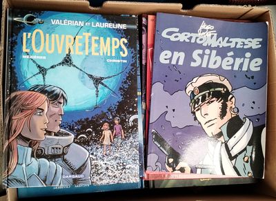 deux livres dans une boîte, posés sur une table