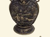 an image of a vase and a knife on a white background