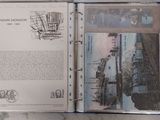 an open book with a picture of a train on it