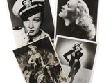 trois photographies en noir et blanc représentant des femmes en uniforme militaire