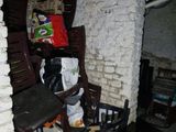 a pile of boxes sitting on the floor in a room