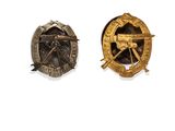 two badges of the army of the united states and the united states