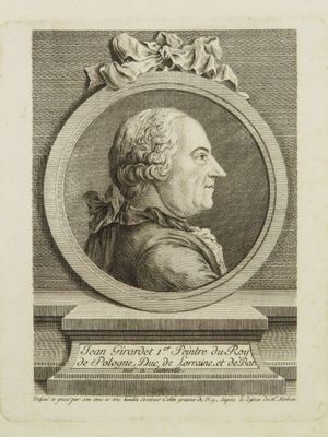 a black and white drawing of a man with a crown on his head