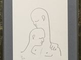 an image of a drawing of a woman holding a baby