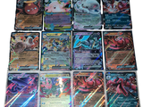 beaucoup de cartes pokemon sur la table
