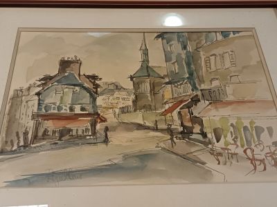 André LEGALLAIS (1921-1981) - Vue d'une ruelle, aquarelle si…