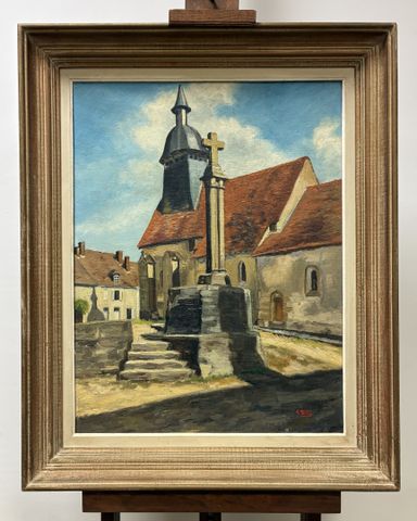 Gaston THIERY (1922-2013) « Un effet du matin sur les vieilles pi...