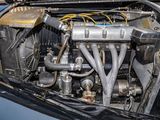 a close up of the engine of a vintage car