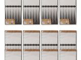 lot de 10 dés de backgammon en plastique noir et blanc avec des poignées en bois