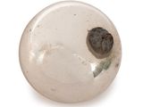 a glass object with a heart in it on a white surface