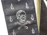 a tie with a skull and crossbones on it