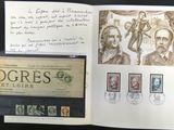 un livre ouvert avec la photo d'un homme et d'une femme