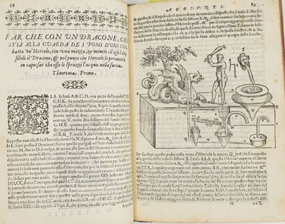 un livre ouvert sur lequel figure le dessin d'un homme dans une cuisine