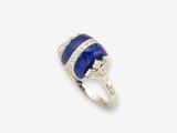 an art deco sapphire and diamond ring