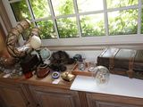 a table with a lot of items on it