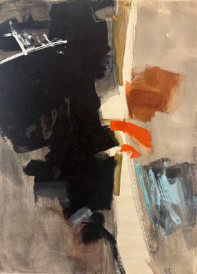 l'image d'une peinture représentant un bateau dans un plan d'eau