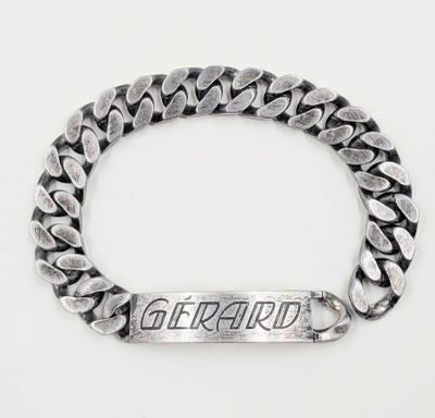 1 gourmette en argent ( min 800 ‰) "Gérard"