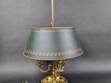 an image of a lamp with a green shade on it