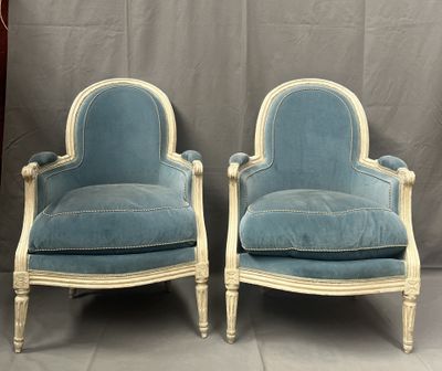 paire de chaises de style français avec un rembourrage bleu, rembourrage bleu, rembourrage bleu, rembourrage bleu, rembourrage bleu, rembourrage bleu, rembourrage bleu