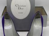 Escarpins Christian Dior à bout pointu en satin violet, avec leur boîte d'origine