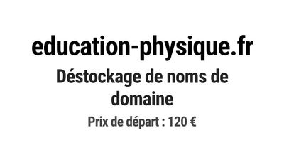 Nom de domaine education-physique.