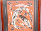 l'image d'un tableau représentant un poisson dans un cadre