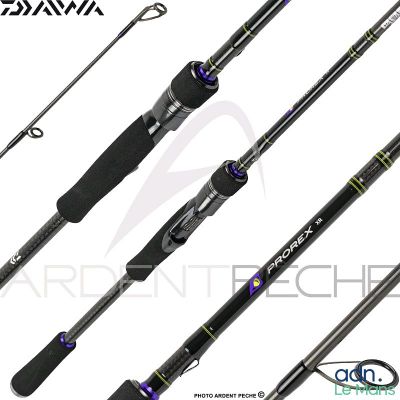 a set of four different types of fishing rods