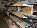 many metal pipes on the shelves in the store