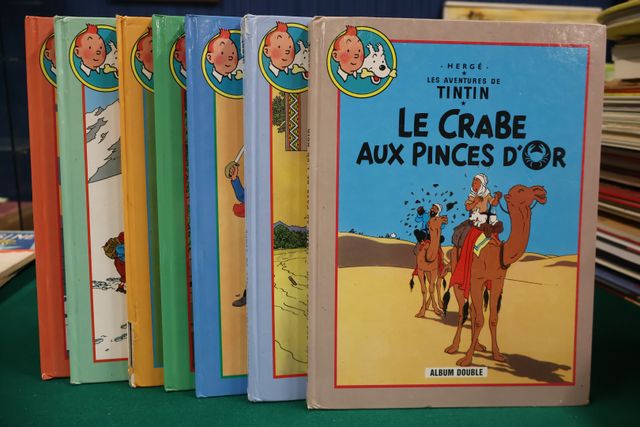 HERGE : 8 double-albums de « TINTIN », Ed France LOISIR