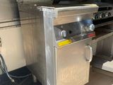 an image of a commercial kitchen with a stove and oven
