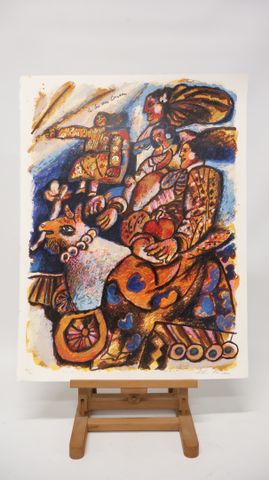 TOBIASSE Théo (1927 - 2012) « Là-bas vers Canaan ». Lithographie....