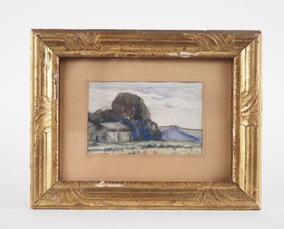 une image représentant un tableau représentant un arbre, dans un cadre doré