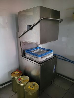an image of a kitchen with a bunch of barrels